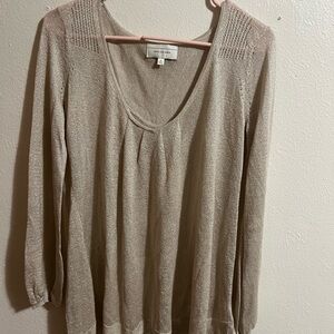 Angel Of The North‎ Metallic Knit Top size XS fits like medium